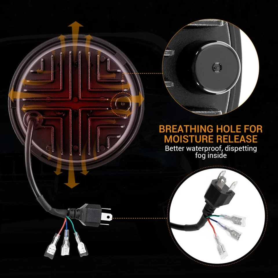 Kit de luces de señal de giro DRL 4x 5,75" 5-3/4" para BMW Base 1969-1988 Foto 4 de 4