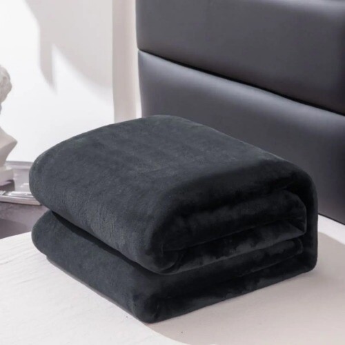 1pc, Simple and Plain Colored Plush Blanket, Multifunctional Farley BlanketCover - Foto 32 di 36