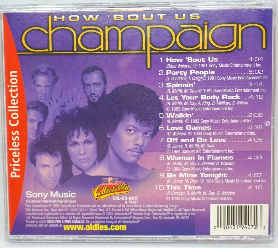 Champaign : How 'Bout Us (Very Best Of) CD Album - HTF - Image 2 of 3