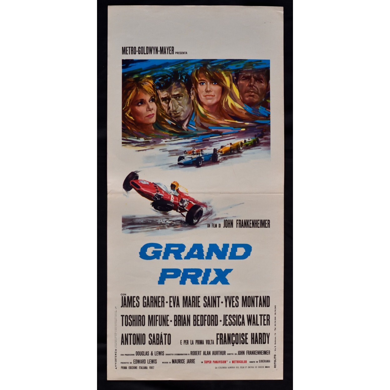Locandina originale film Grand Prix (1967) - Regia di John Frankenheimer