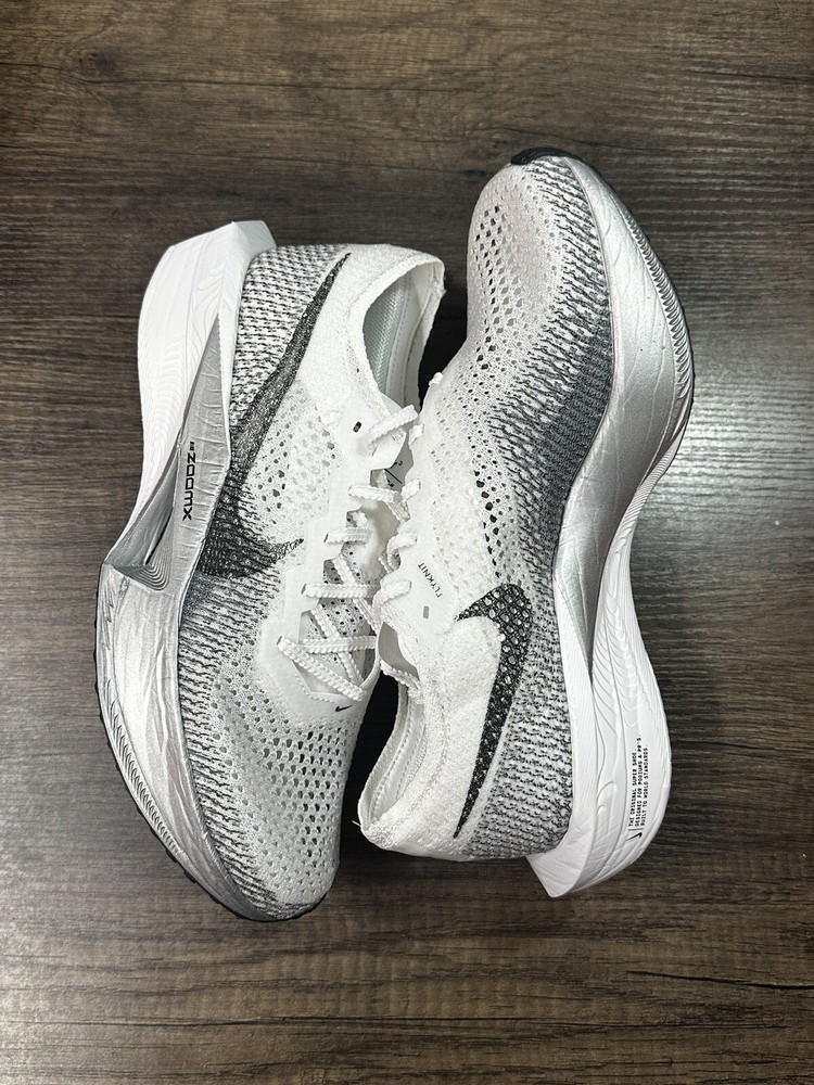 Nike ZoomX Vaporfly Next% 3 White Grey DV4130-100 Women 11.5 / Men 10 Running Shoes