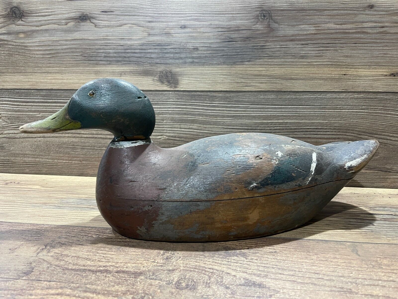 Antique Vintage Wood Duck Decoy **MASON**  Mallard Drake < Premier >