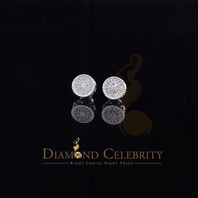 Aretes Para 925 Weiß Silber 0,15ct echter Diamant Damen/Herren runde Ohrringe