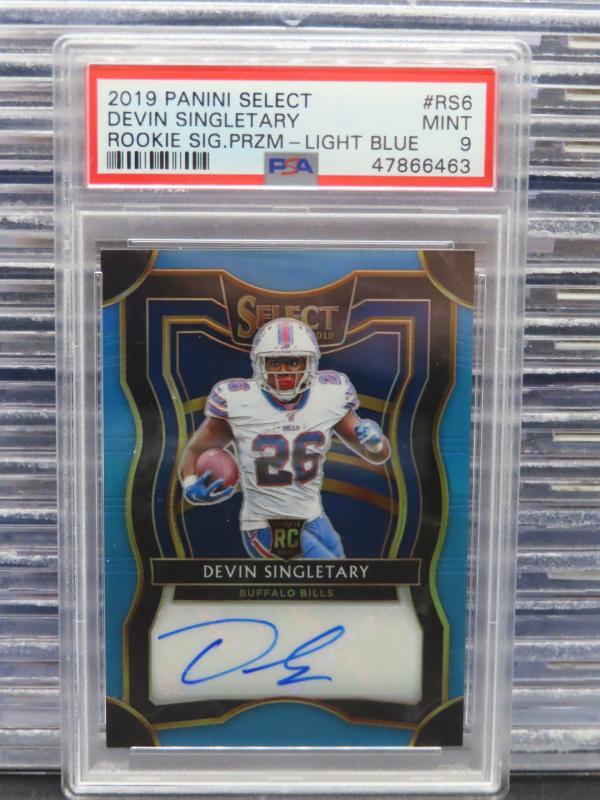 Devin Singletary Panini Select Rookie Signature Prizm #RS6 Light Blue