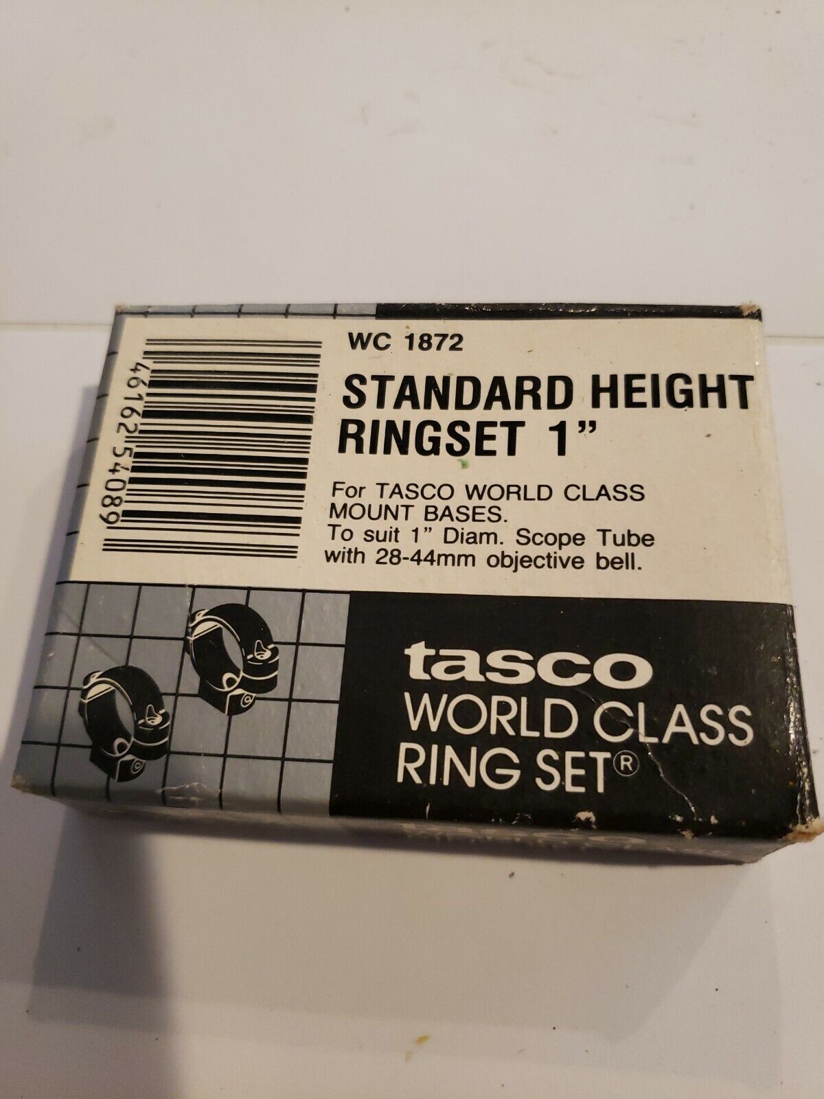 Tasco World Class Rifle Scope Rings for Bridge or 2 Piece Base & 1' Scope tube