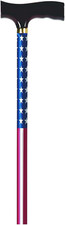USA Flag Derby Cane - American Flag Cane - Red, White, Blue Walking Cane, Height