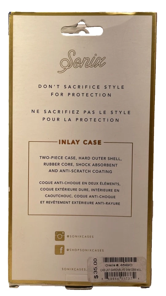 Funda con incrustación Sonix para Samsung Galaxy S6, flores de jardín/múltiples Foto 2 de 4