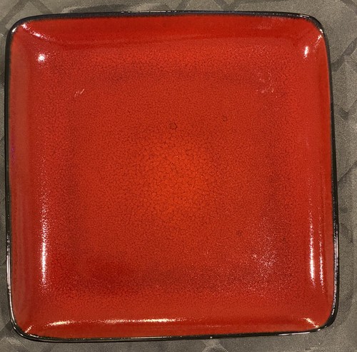 Home Trends RAVE RED Square Dinner Plate 10.5” Great Condition (3 Available) - Picture 2 of 3