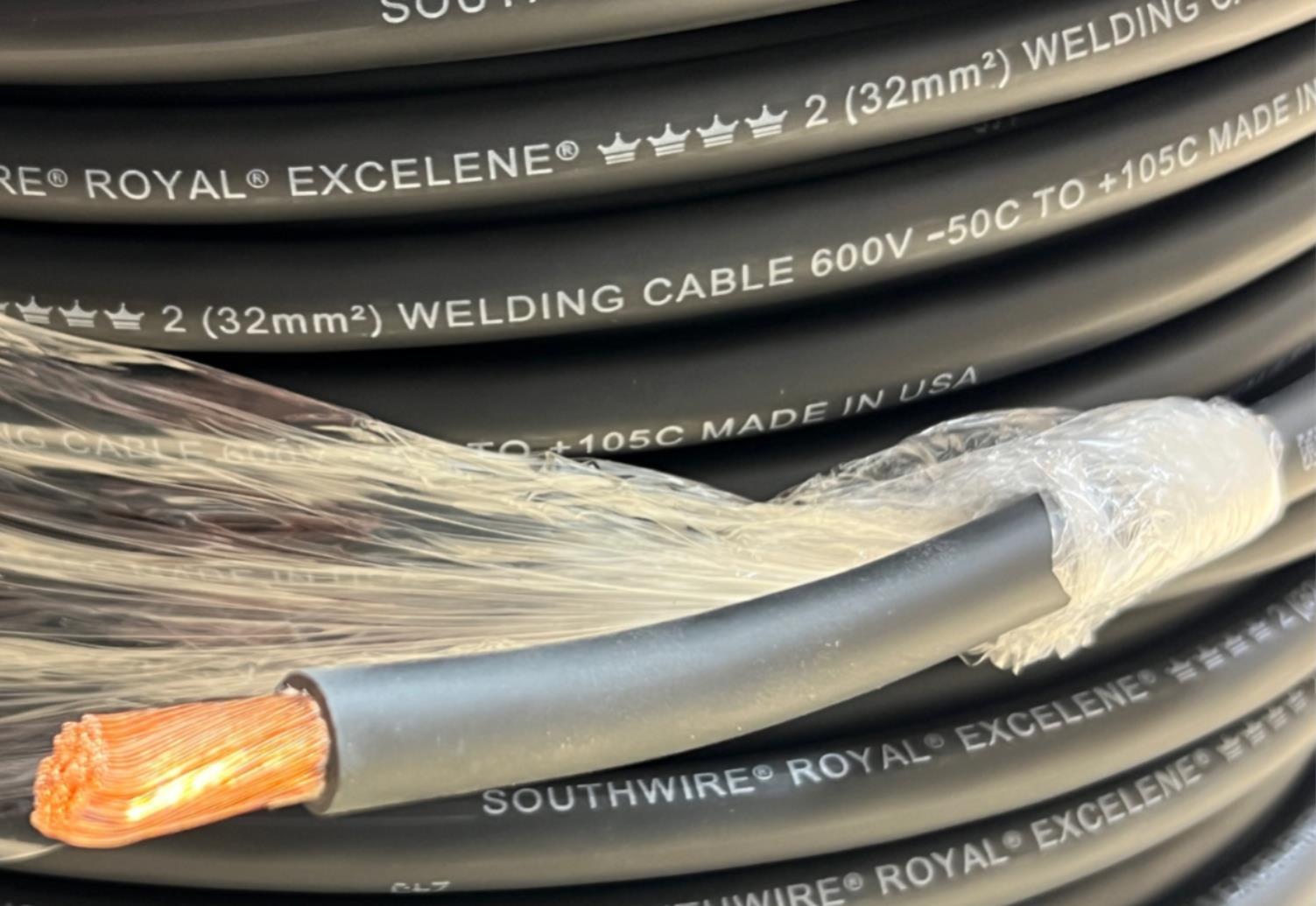 50' Southwire USA 2 2AWG 600V Flexible Copper Welding Battery Cable