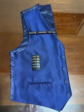 Venus Men's Blue One Button Tuxedo Suit with Black Satin Lapel