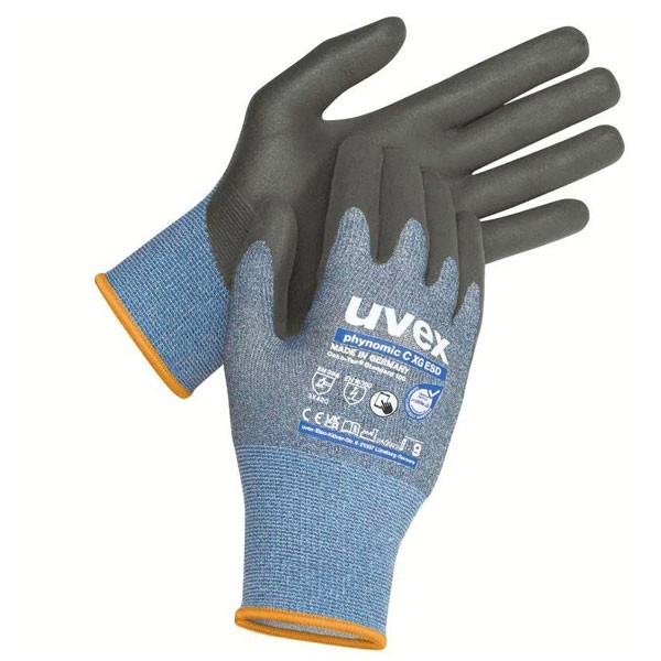 uvex phynomic C XG esd cut-proof glove size 7 oil grip touch tech
