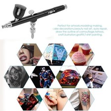 7cc Art Mini Compressor Kit Dual Action Airbrush Air Brush Spray Gun with Nozzle