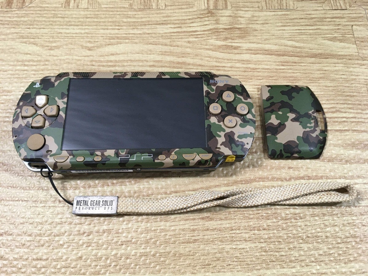 PSポータブル PSP1000 メタルギアソリッド 迷彩カラー PSP-1000 console camouflage Metal Gear PlayStation Portable system