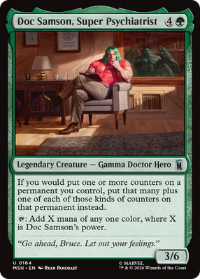 DOC SAMSON, SUPER PSYCHIATRIST x4 mtg NM-M Marvel Super Heroes 4 Unc
