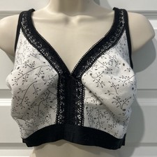 NEW Cacique Bra 44DD Unpadded Cotton Blend Full Coveragei No Wire White Black