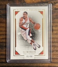 CJ McCollum 2015-16 National Treasures 01/99 #63 Trail Blazers Numbered 