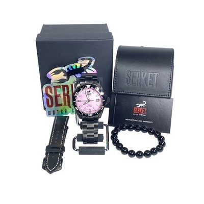 Serket Reef X Limited Edition Automatic Diver Watch Cotton Candy Black DLC 43mm