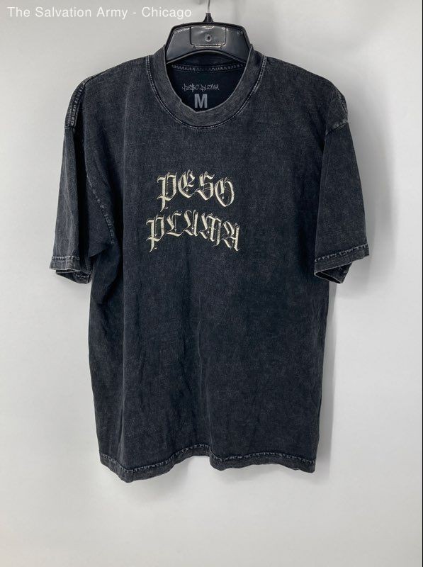 Peso Pluma Mens Gray Graphic Print Short Sleeve Crew Neck Pullover T-Shirt Sz M