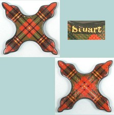 Antique Stuart Tartan Ware Thread Winder * Scottish * Circa 1880