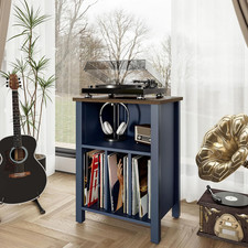 Record Player Stand, Vinyl Record Storage Table End Table with Display Shelf ...