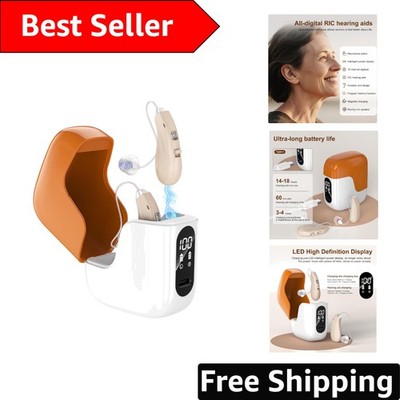 Smart Memory RIC Hearing Aids for Seniors - Easy Control & Quick Charge Included