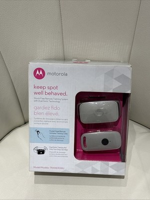 Motorola Dog Trainer Shock-Free Remote Training Duel Sonic Technology New