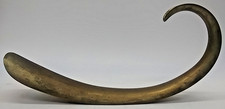 Vintage Solid Brass Shoe Horn 8  Ram Curl Antique Rare Collectible UNBRANDED