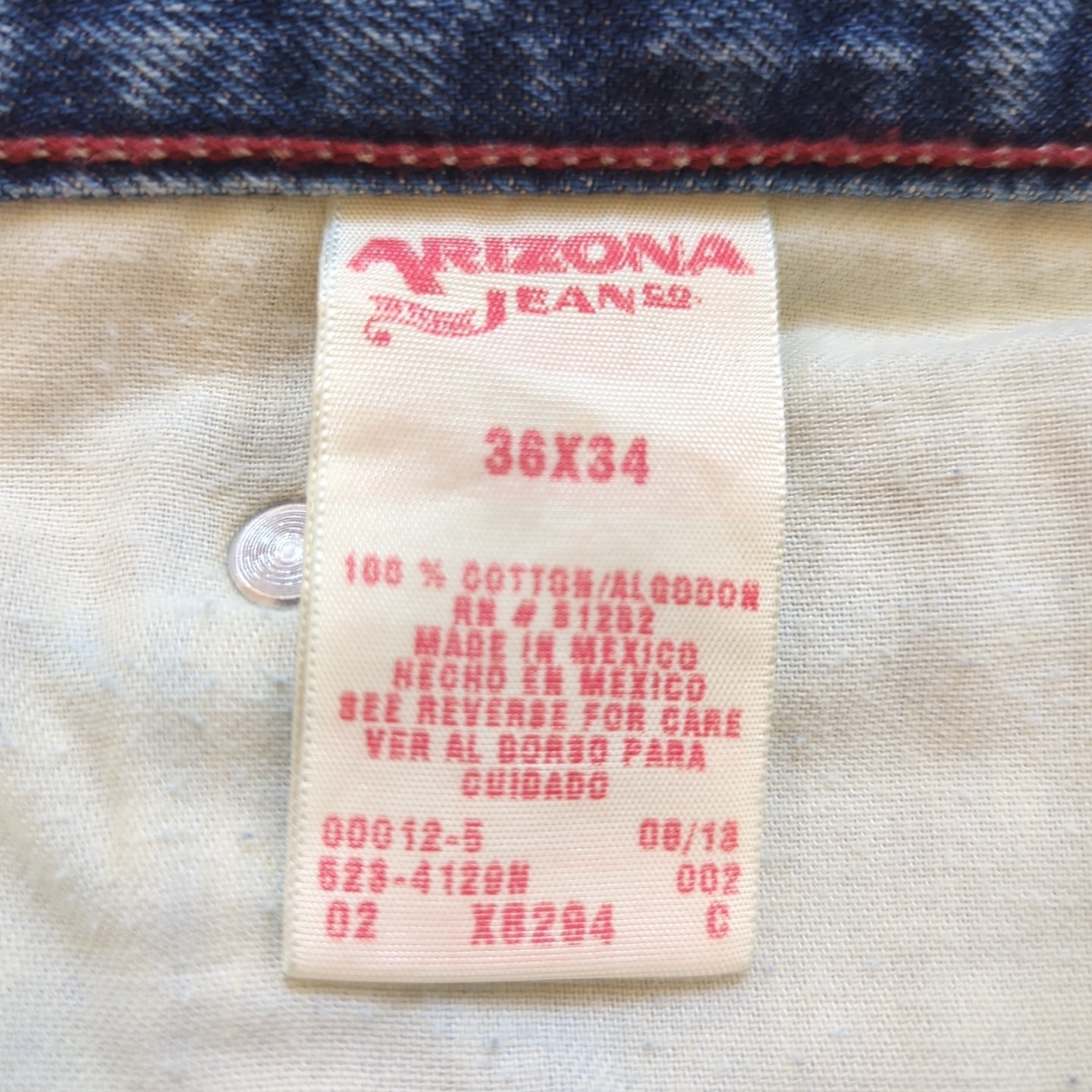 Arizona Jean Co Jeans Men 36x34 Original Straight Blue Medium Wash Denim Vintage