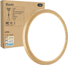 1 Pack Flush Mount Ceiling Light, 3000K-4000K-6500K Ceiling Light Fixture 7.5Inc