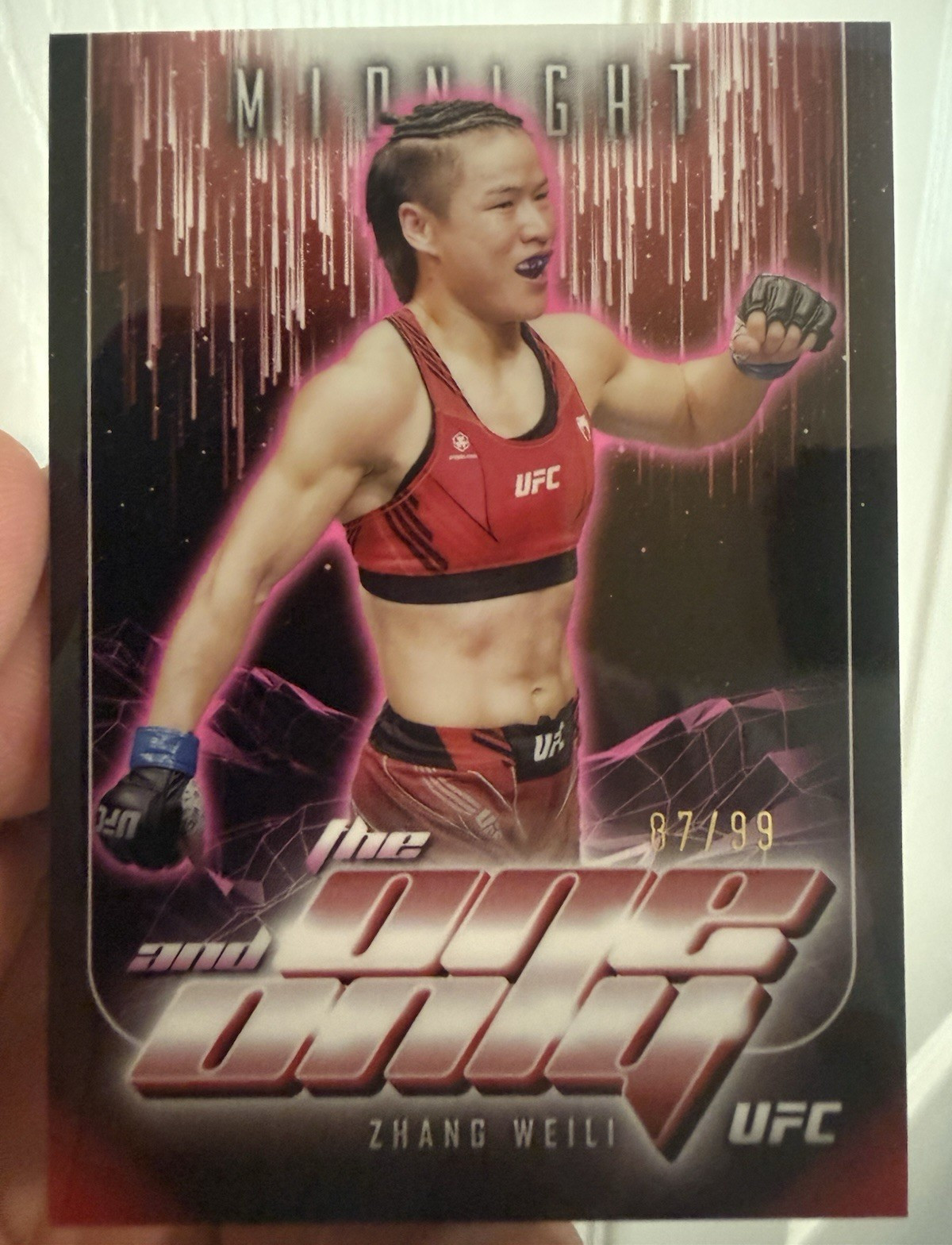 Topps 2024 UFC MMA Midnight Zhang Weili The One and Only TO-28 Twilight 87/99