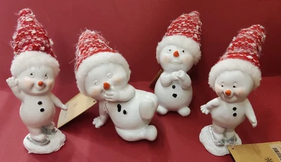 4 Stück Deko Figuren Winterdeko Schneemann NEUWARE - Bild 1 von 4