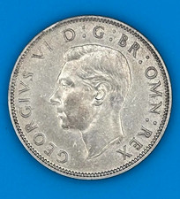 1943 Great Britain Two Shillings George VI 50% Silver XF+ High Detail KM#855