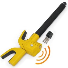 Antifurto Auto Doppia Sicurezza Blocca Sterzo Senza/con Allarme 120db LED - Miniatura 1
