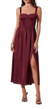 ASTR The Label Pleated Bustier Midi Dress