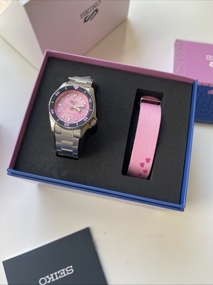 Seiko 5 Sports Limited Edition Pink Panther Automatic Watch SRPM07 USA Seller