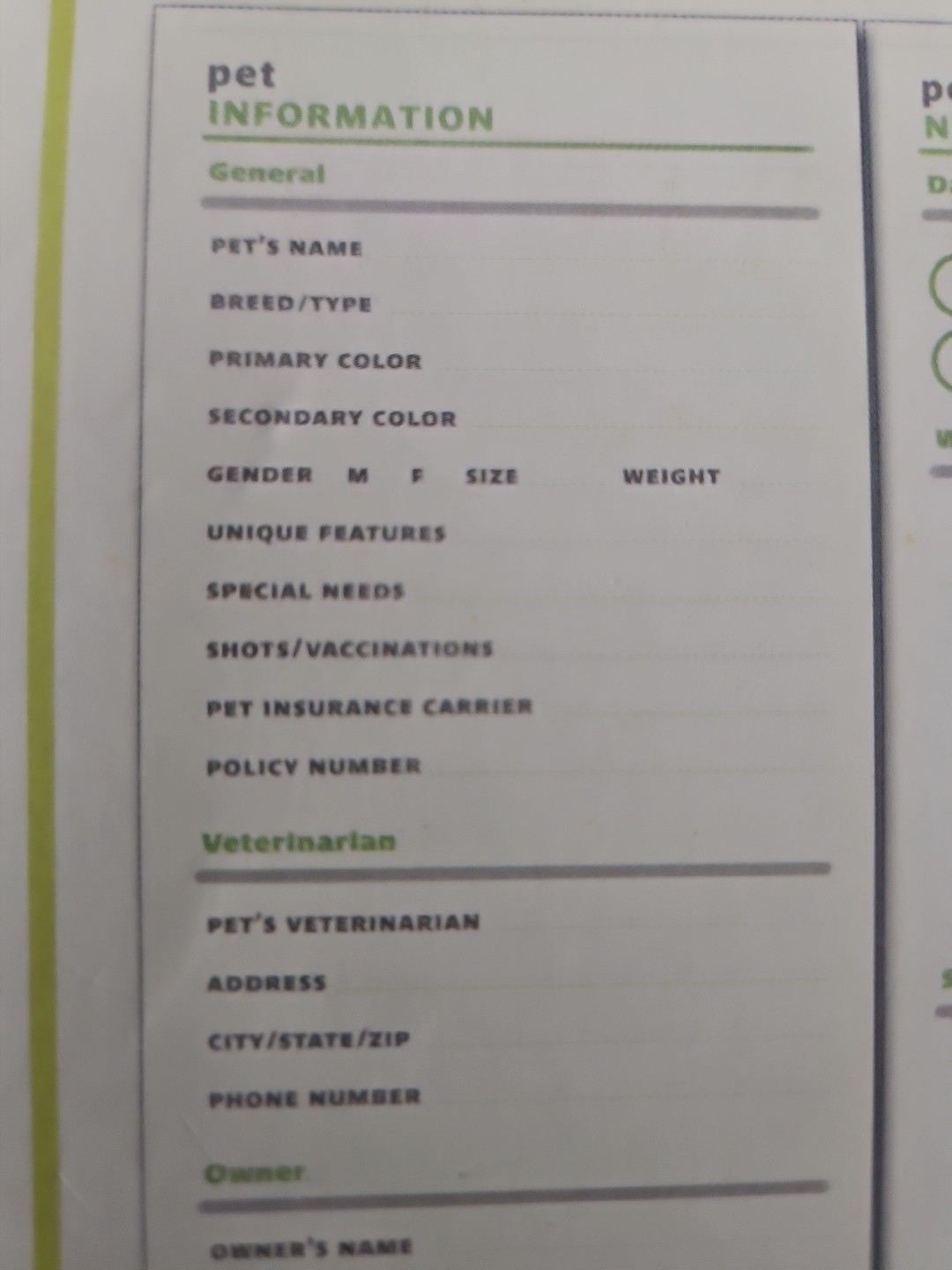 Real Simple Pet Organizer Stores Medical Records Vets  Etc..