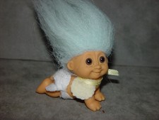 Troll Doll 2" Russ Crawling Baby Blue Hair