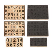 Wood Rubber Stamp Letter Stamps Number Stamps Vintage Alphabet Stamps Set Wooden