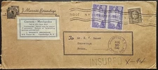 Brundige Stamp Dealer Advertising Cambridge NY Violet DCDS Parcel Post 1941