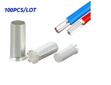 100PCS EN Non-Insulated Wire Ferrules 22-10 AWG Brass Crimp Terminals