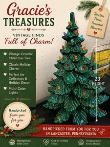 Vintage Large 23 Inch Ceramic Christmas Tree