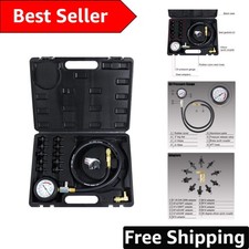 Portable 0-140 Psi Oil Pressure Tester Set With Hose And Carry Case For Vehicles