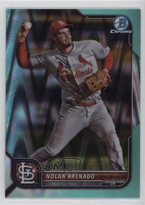 2022 Bowman Chrome Aqua RayWave Refractor 158/199 Nolan Arenado #38 7xr