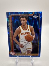 2025-26 Topps Chrome Blue RayWave Refractor #68 Dyson Daniels Hawks