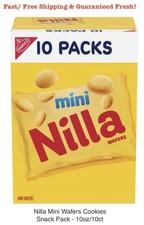 Nilla Mini Wafers Cookies Snack Pack - 10oz Carton, 10 Count Snack Packs
