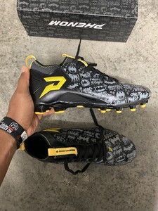 Phenom Batman Mens Soccer Cleats Size 7.5 Gray Black Yellow Lace Up Molded Batman Football Cleats - Quantum Speed by Phenom Elite  main image 2