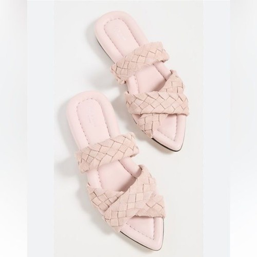 Sandale coulissante bout pointu en daim tressé pivoine Lewis Rag & Bone neuve sans étiquette taille 7,5 - Photo 4 sur 7