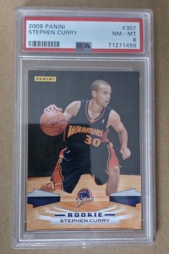 Panini 2009-10 Rookie Stephen Curry #307 PSA 8 Warriors NBA Base Set