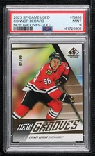 2023 Upper Deck SP Game Used New Grooves Gold 7/99 Connor Bedard PSA 9 MINT 01g1