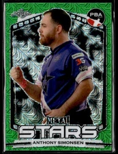 L27,556 -  2024 Leaf Stars Green Mojo #PBA7 Anthony Simonsen /3